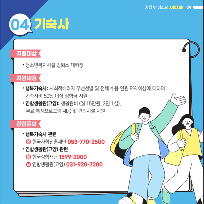 가정 밖 청소년자립지원우대